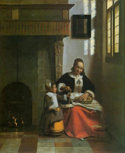Woman Peeling Apples by Pieter De Hooch