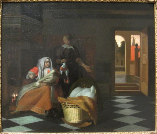 Woman With A Child And A Maid In An Interior by Pieter De Hooch Oil Painting Reproductions