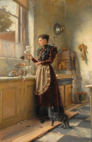 Arranging The Flowers by Pieter Haaxman