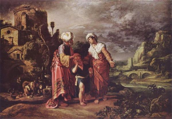Hagar's Farewell by Pieter Lastman Oil Painting Reproductions