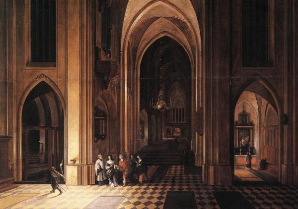 Interior Of A Church by Pieter Neefs The Elder
