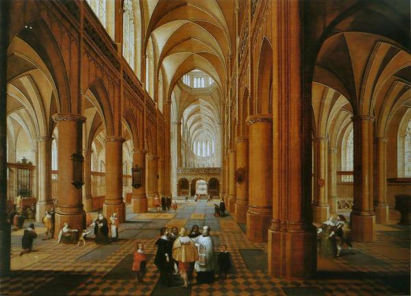 Interior Of A Gothic Church by Pieter Neefs The Elder Oil Painting Reproductions