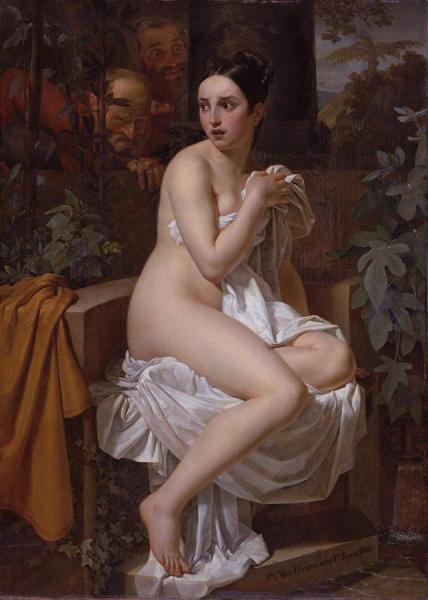 Susanna And The Elders by Pieter Van Hanselaere Oil Painting Reproductions