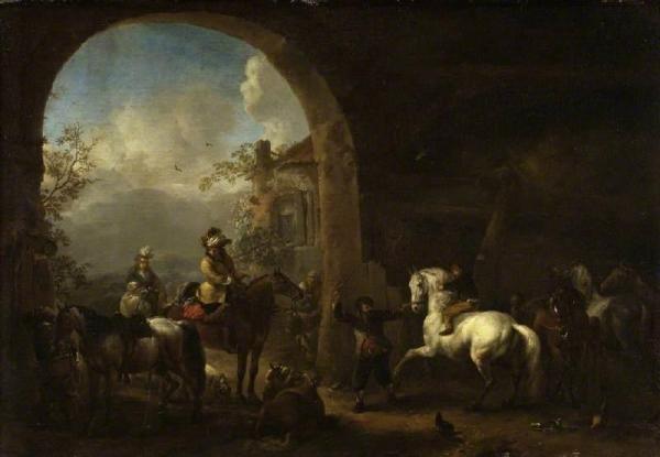 The Stable by Pieter Wouwerman