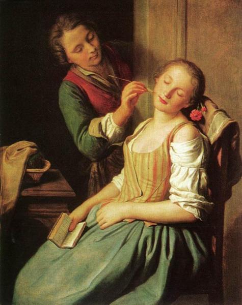 Sleeping Girl by Pietro Antonio Rotari Oil Painting Reproductions