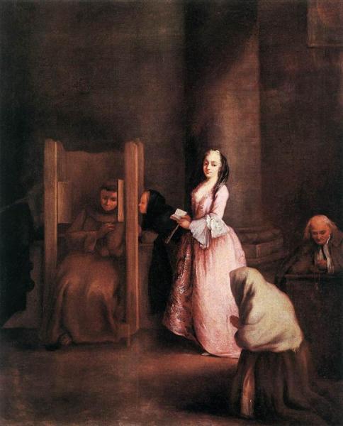 The Confession by Pietro Longhi