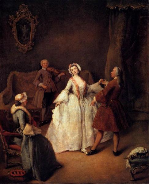 The Dancing Lesson by Pietro Longhi
