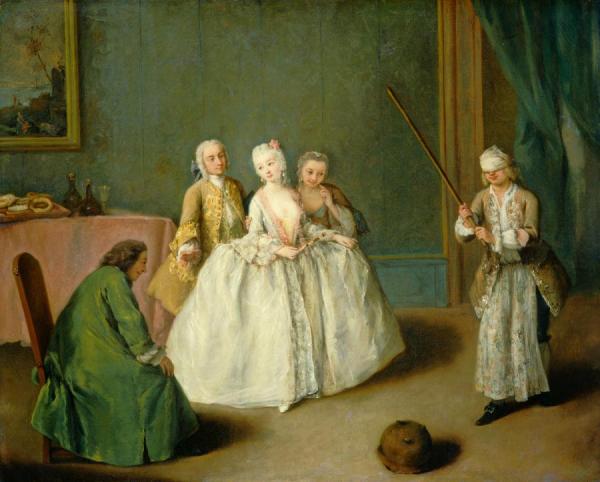 The Game Of The Cooking Pot by Pietro Longhi Oil Painting Reproductions