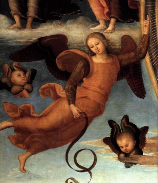 Assumption Of The Virgin (detail) by Pietro Perugino