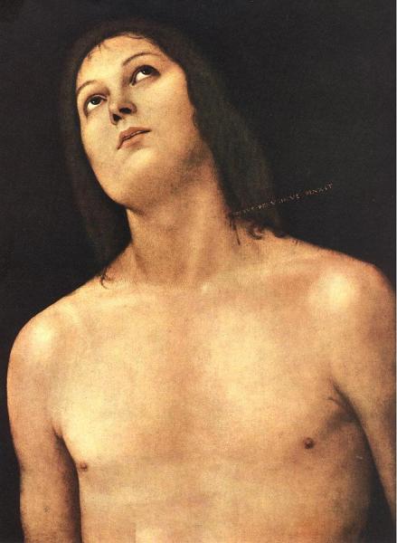 Bust Of St. Sebastian by Pietro Perugino