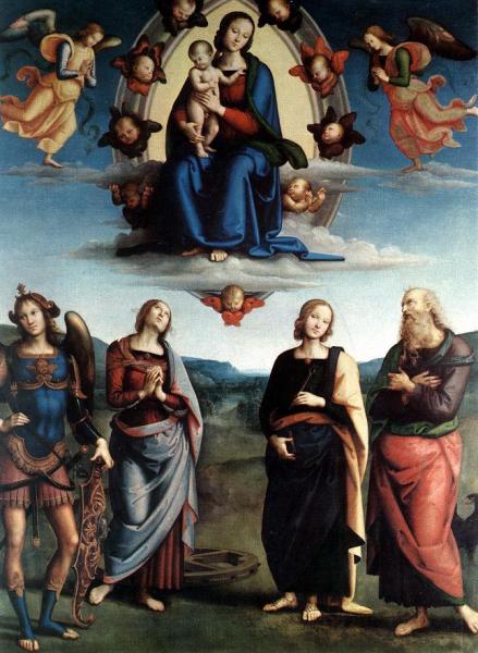 Madonna In Glory With The Child And Saints by Pietro Perugino