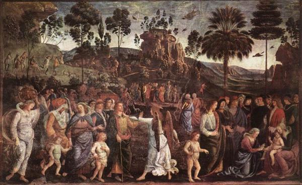 Moses's Journey Into Egypt And The Circumcision Of His Son Eliezer by Pietro Perugino