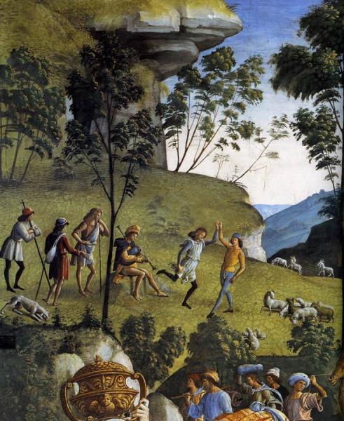 Moses's Journey Into Egypt And The Circumcision Of His Son Eliezer (detail) by Pietro Perugino