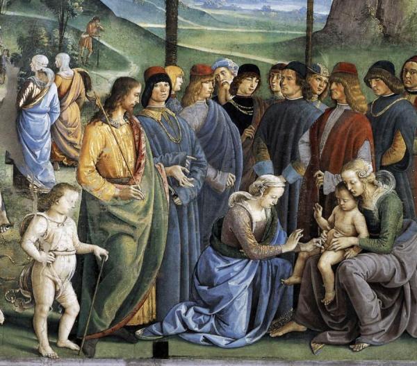 Moses's Journey Into Egypt And The Circumcision Of His Son Eliezer (detail) by Pietro Perugino Oil Painting Reproductions
