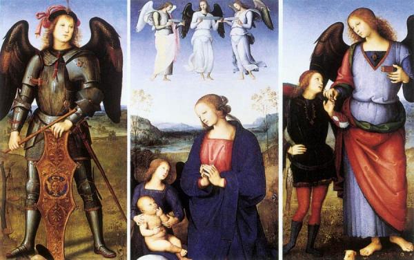 Polytych Of Certosa Di Pavia (details) by Pietro Perugino
