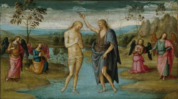 The Baptism Of Christ by Pietro Perugino