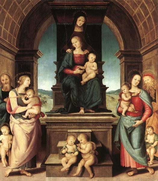 The Family Of The Madonna by Pietro Perugino