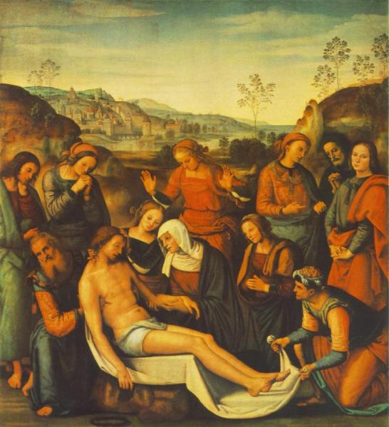 The Mourning Of The Dead Christ (deposition) by Pietro Perugino