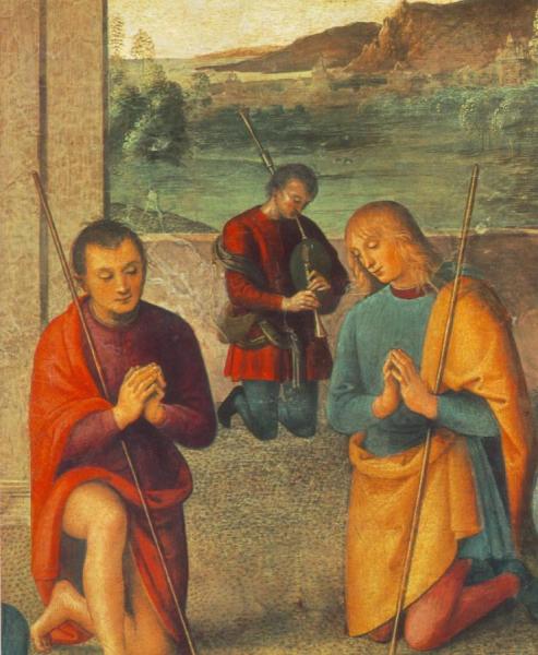 The Presepio [detail] by Pietro Perugino