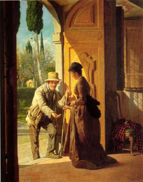 L'elemosina by Pietro Saltini Oil Painting Reproductions