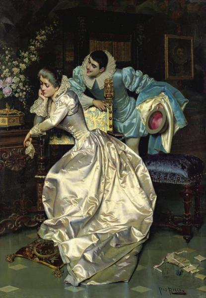 A Lovers's Spat by Pio Ricci Oil Painting Reproductions