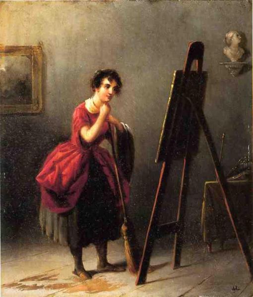 Artist's Studio - The Critic by Pio Ricci Oil Painting Reproductions