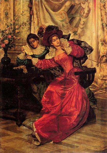 The Love Letter by Pio Ricci Oil Painting Reproductions