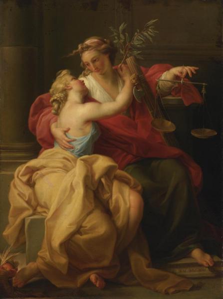 Pompeo Batoni Allegory Of Peace And Justice