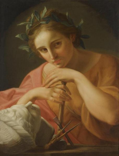 An Allegory Of Sculpture by Pompeo Batoni