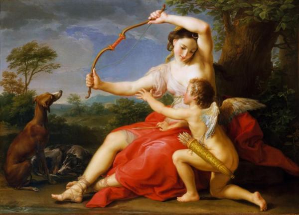 Pompeo Batoni Diana And Cupid