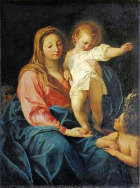Pompeo Batoni Madonna Col Bambino E San Giovannino
