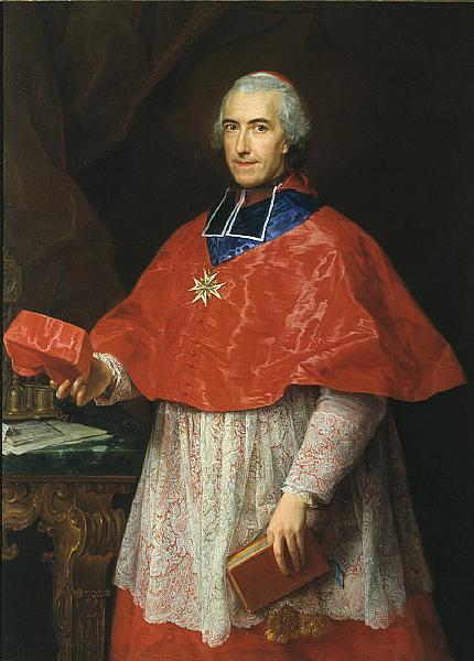 Portrait Of Cardinal Jean-francois Joseph De Rochechouart by Pompeo Batoni
