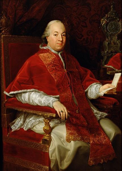 Portrait Of Pope Pius Vi(1717-1799) by Pompeo Batoni
