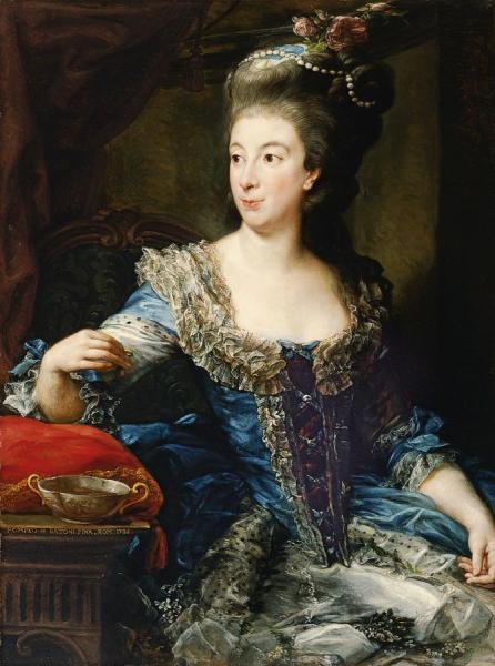 Portrait Of The Countess Maria Benedetta Di San Martino by Pompeo Batoni
