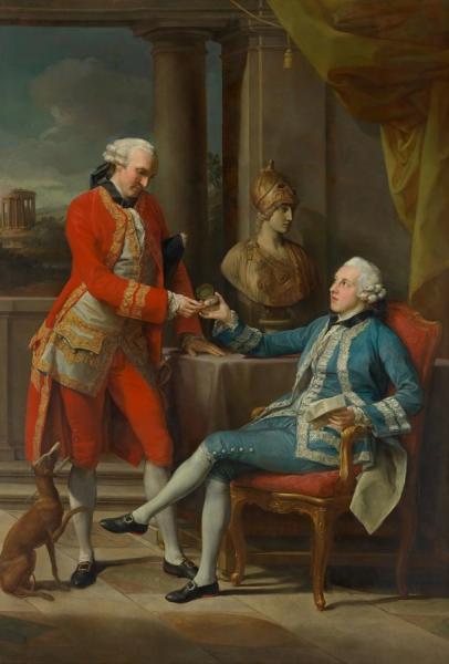 Sir Sampson Gideon And An Unidentified Companion by Pompeo Batoni