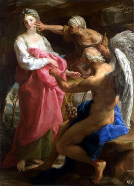 Time Orders Old Age To Destroy Beauty by Pompeo Batoni