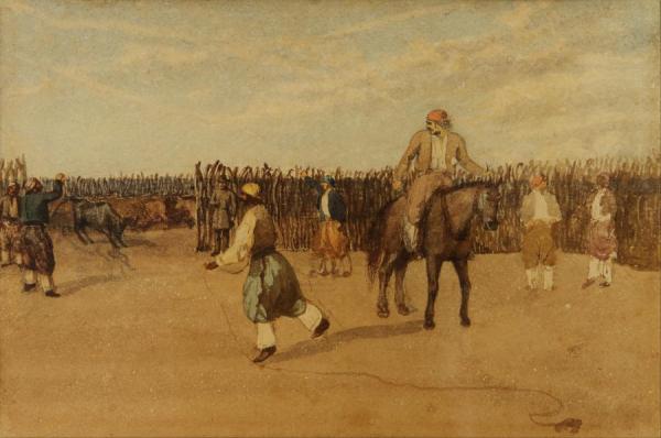 En El Corral by Prilidiano Pueyrredon