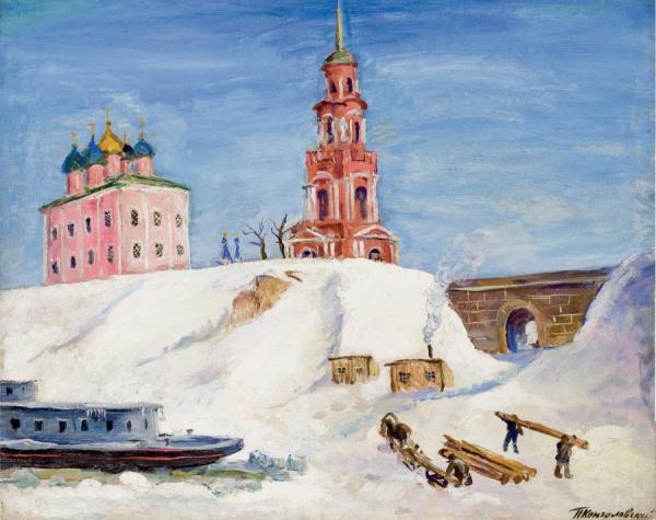 A Pier In Ryazan by Pyotr Konchalovsky