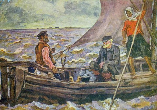 At The Ilmen Lake by Pyotr Konchalovsky