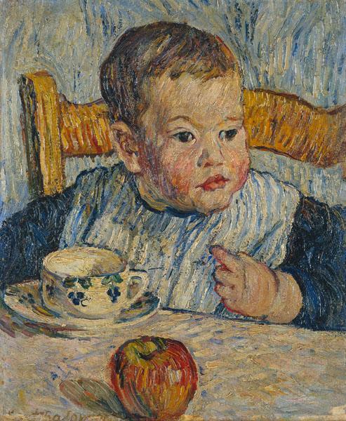 Boy With An Apple by Pyotr Konchalovsky