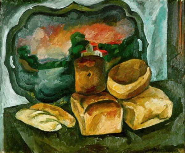 Bread And The Tray by Pyotr Konchalovsky