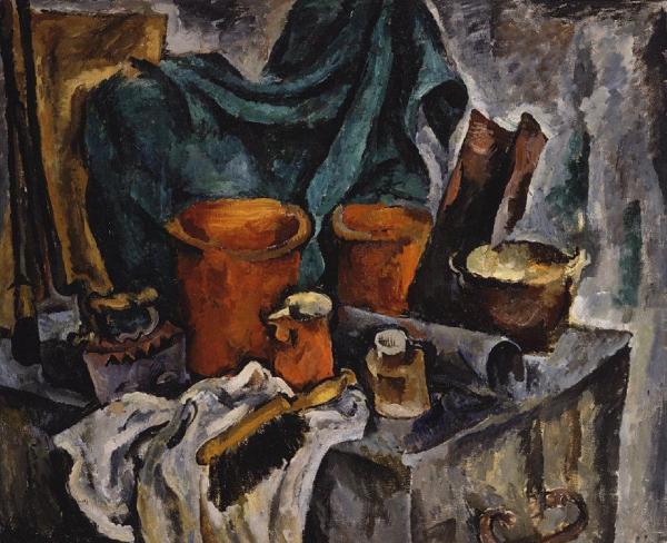 Chest And Pottery by Pyotr Konchalovsky