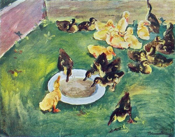 Ducklings by Pyotr Konchalovsky