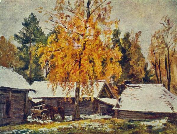 First Snow by Pyotr Konchalovsky