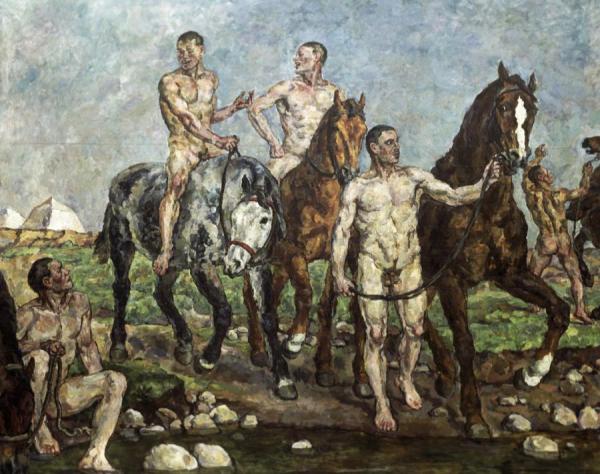 Horse Bathing by Pyotr Konchalovsky