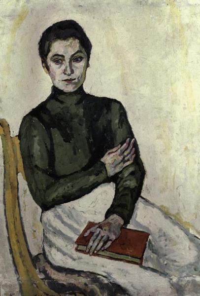 Pasha With The Red Book by Pyotr Konchalovsky