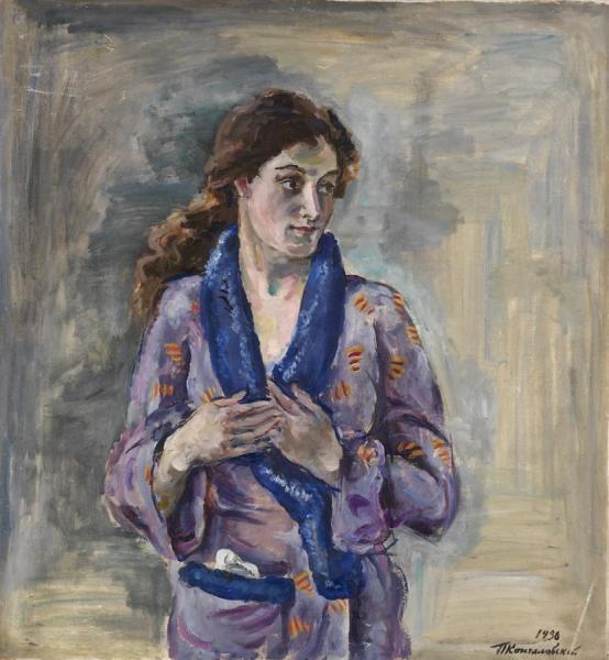 Portrait Of Arfenik Artemievna Tade by Pyotr Konchalovsky