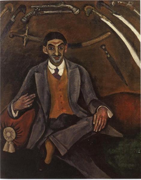 Portrait Of Artist Georgy Yakulov by Pyotr Konchalovsky