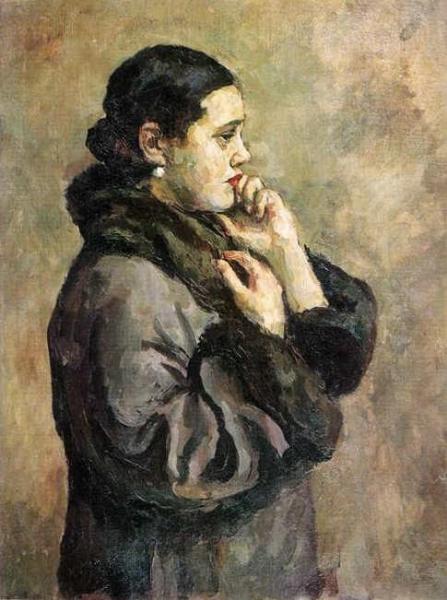 Portrait Of Natalia Konchalovsky, The Artist's Daughte by Pyotr Konchalovsky