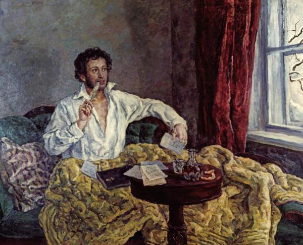 Portrait Of Poet Alexander Pushkin by Pyotr Konchalovsky